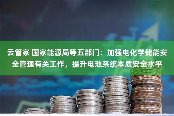 云管家 国家能源局等五部门：加强电化学储能安全管理有关工作，提升电池系统本质安全水平