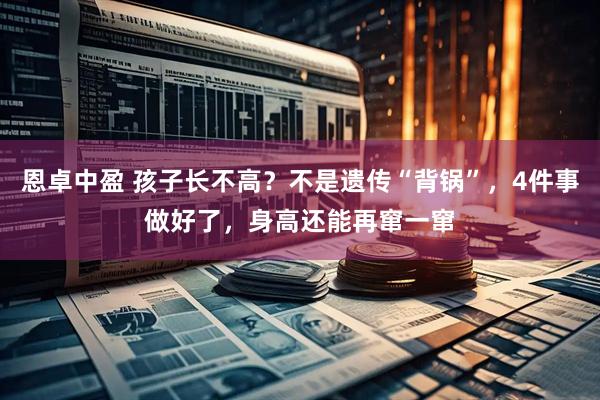 恩卓中盈 孩子长不高？不是遗传“背锅”，4件事做好了，身高还能再窜一窜